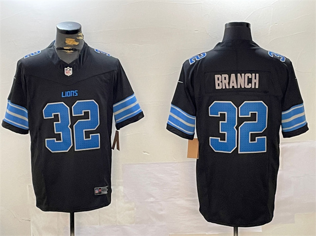 Men's Detroit Lions #32 Brian Branch Black 2024 F.U.S.E. 2nd Alternate Vapor Limited Stitched Jersey Men's Detroit Lions #32 Brian Branch Black 2024 F.U.S.E. 2nd Alternate Vapor Limited Stitched Jersey